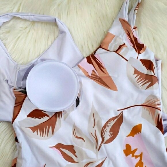 Deep V Neck Wrap Around One Piece Swimsuit - Picture 5 of 5